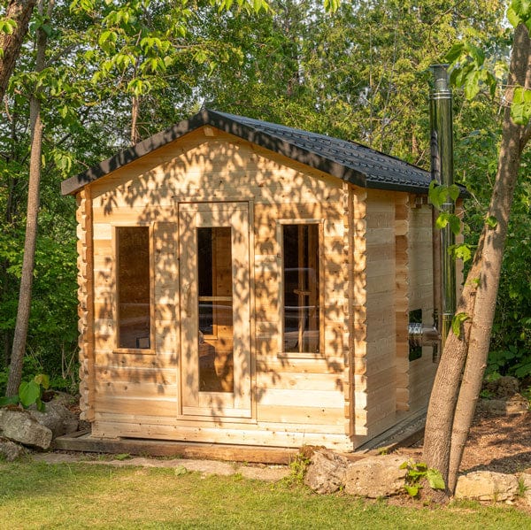 Dundalk LeisureCraft Sauna Dundalk CT Georgian 6 Person Outdoor Sauna with Changeroom