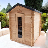 SaunaLife Sauna SaunaLife Model CL4G 3 Person Cube Series Outdoor Sauna Kit