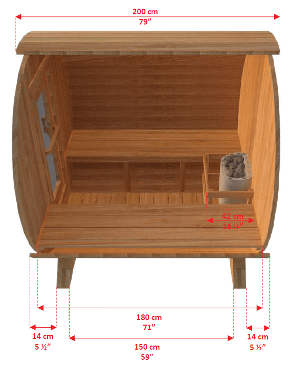 Dundalk LeisureCraft Sauna Dundalk CT Harmony 4 Person Barrel Sauna