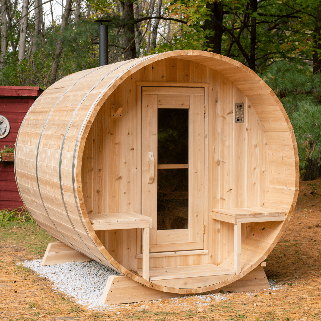 Dundalk LeisureCraft Sauna Dundalk CT Serenity 6 Person Barrel Sauna CTC2245W