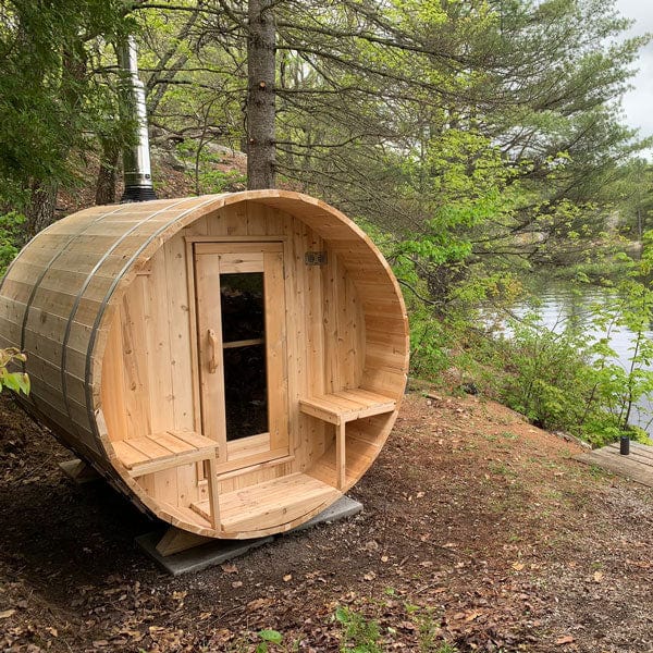 Dundalk LeisureCraft Sauna Dundalk CT Serenity 6 Person Barrel Sauna CTC2245W