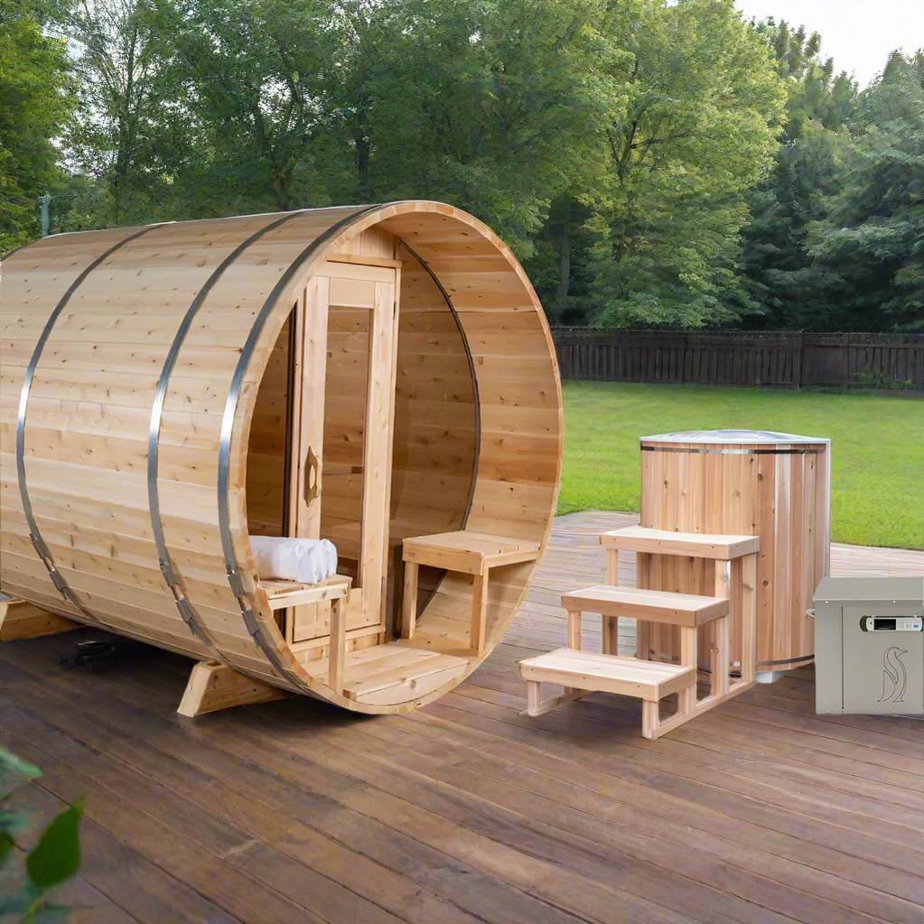 Dundalk LeisureCraft Sauna Dundalk CT Tranquility 6 Person Barrel Sauna CTC2345