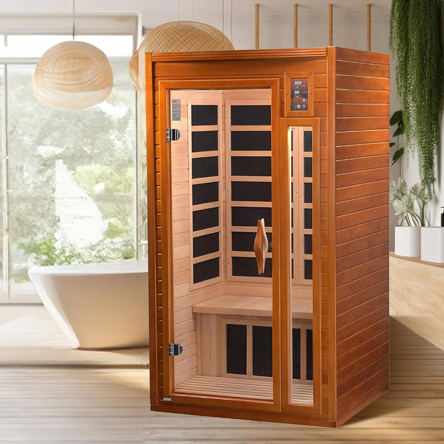 Dynamic Saunas Sauna Dynamic "Barcelona" 1-2-person Low EMF FAR Infrared Sauna DYN-6106-01