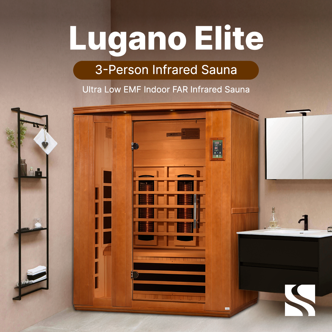 Dynamic Saunas Sauna Dynamic Lugano 3-person Ultra Low EMF FAR Infrared Sauna - DYN-6336-02 Elite
