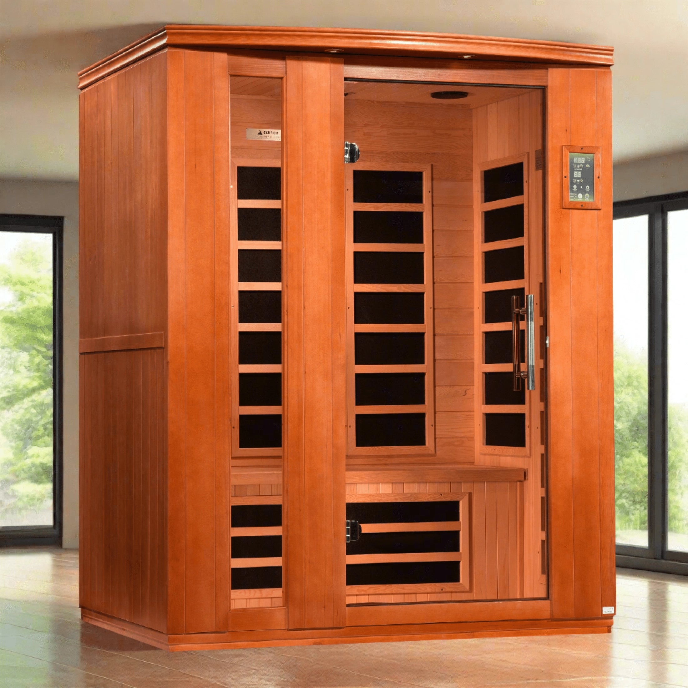 Dynamic Saunas Sauna Dynamic Lugano 3-person Ultra Low EMF FAR Infrared Sauna - DYN-6336-02 Elite