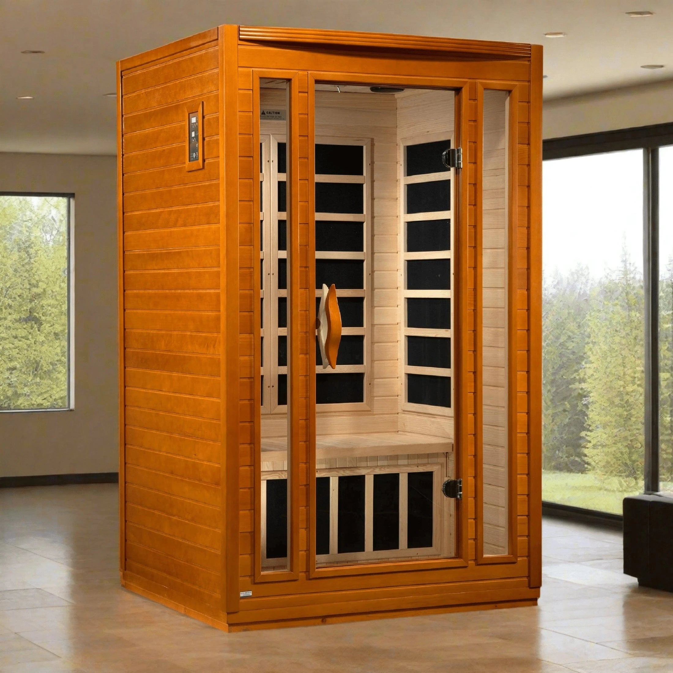 Dynamic Saunas Sauna Dynamic "San Marino" 2-person Low EMF FAR Infrared Sauna DYN-6210-01