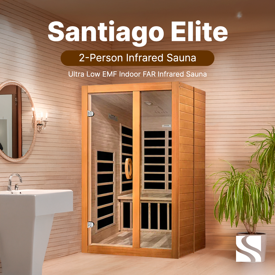 Dynamic Saunas Sauna Dynamic Santiago Elite 2-person Ultra Low EMF FAR Infrared Sauna - DYN-6209-02 Elite