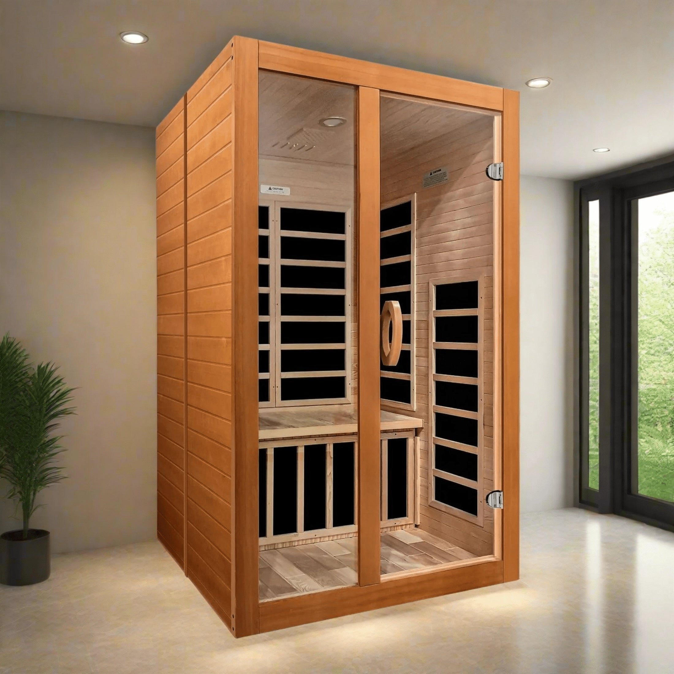 Dynamic Saunas Sauna Dynamic Santiago Elite 2-person Ultra Low EMF FAR Infrared Sauna - DYN-6209-02 Elite