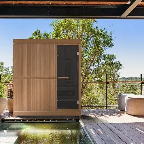 Finnmark Saunas Sauna Finnmark FD-5 Trinity XL Infrared and Traditional 4-Person Hybrid Sauna