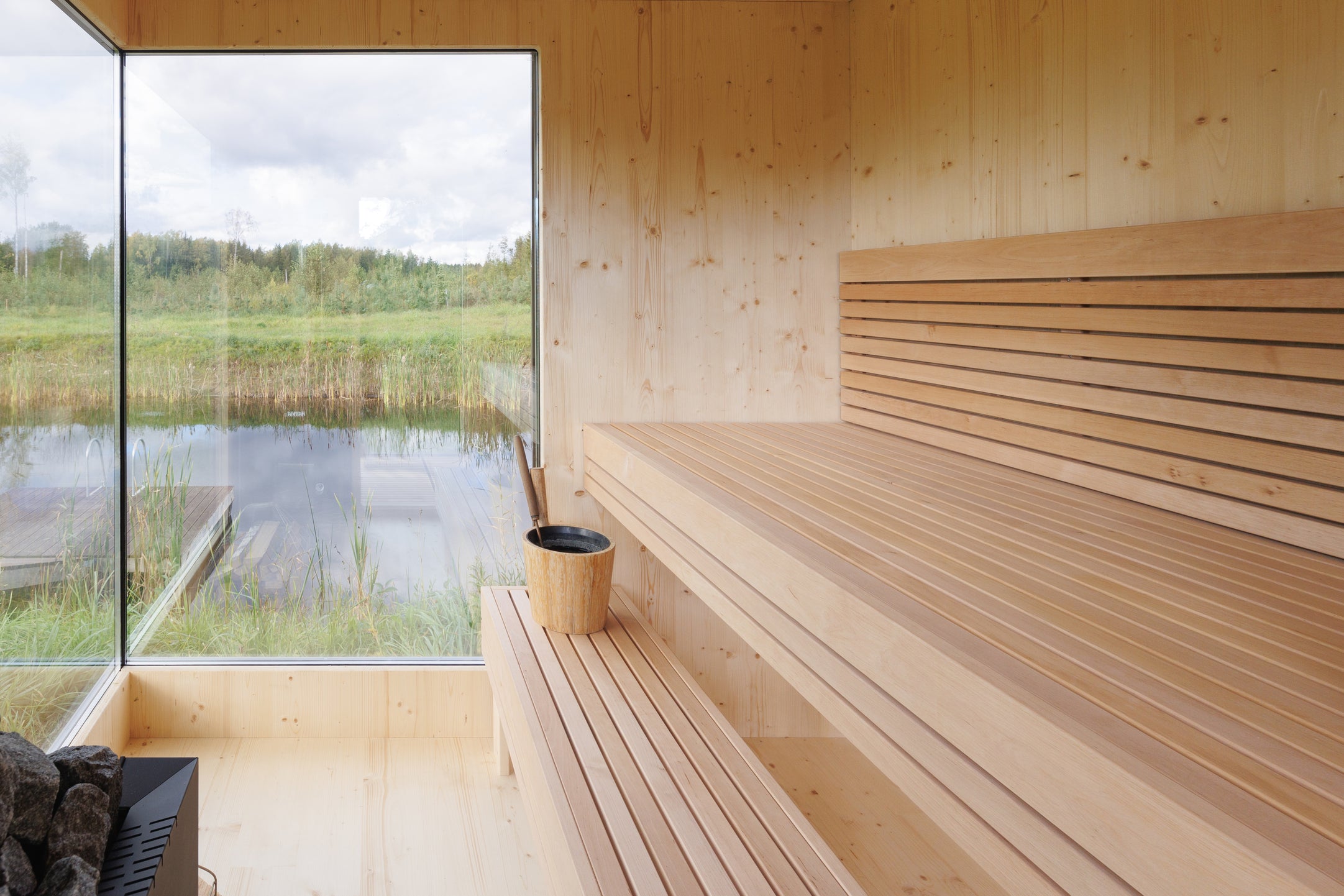 Genevas Sauna Genevas Zermatt Pre-Assembled Outdoor Sauna Cabin with Changeroom