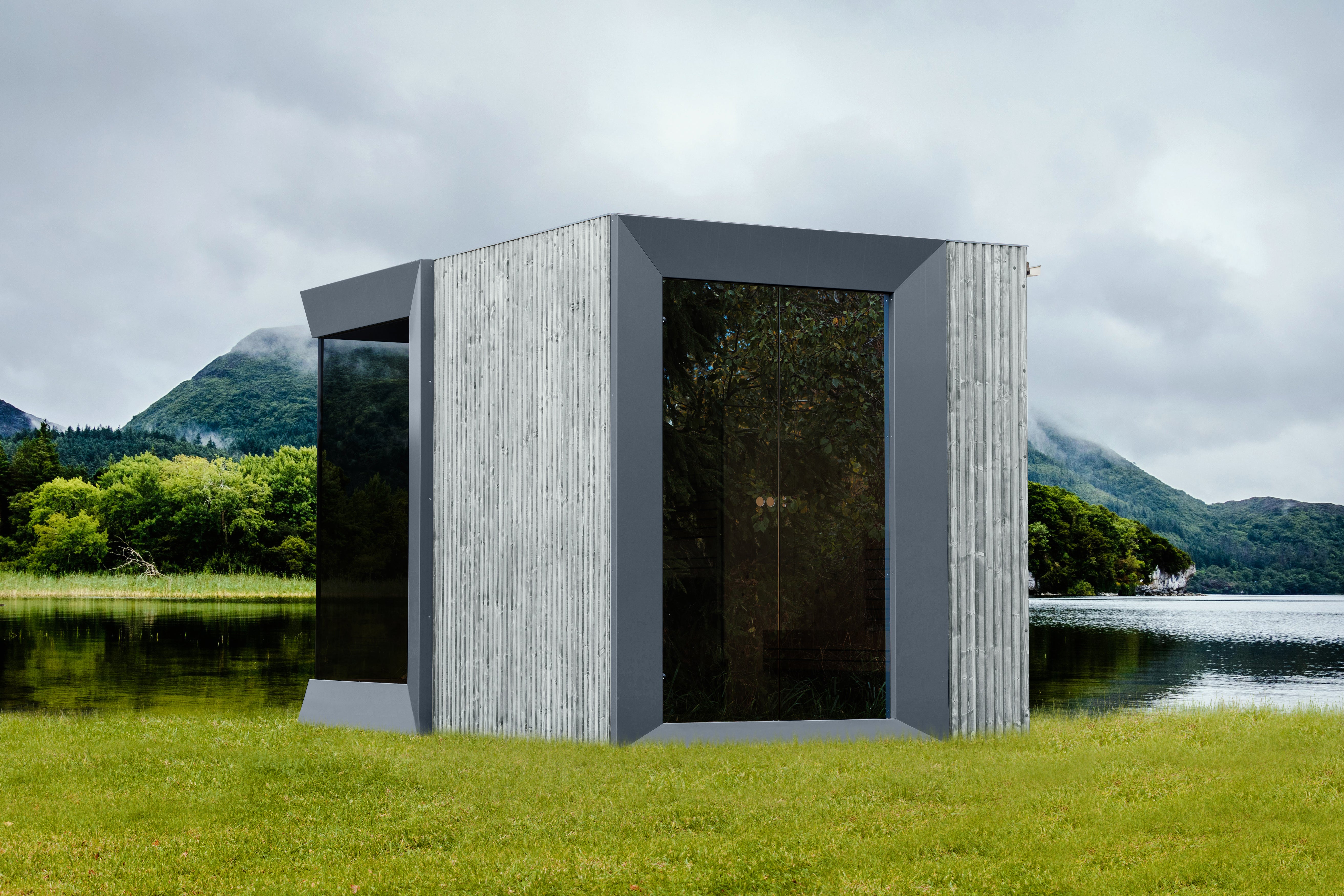 Genevas Sauna Genevas Zermatt Pre-Assembled Outdoor Sauna Cabin with Changeroom