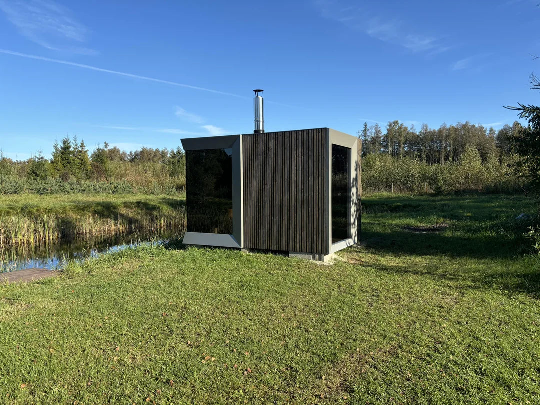 Genevas Sauna Genevas Zermatt Pre-Assembled Outdoor Sauna Cabin with Changeroom