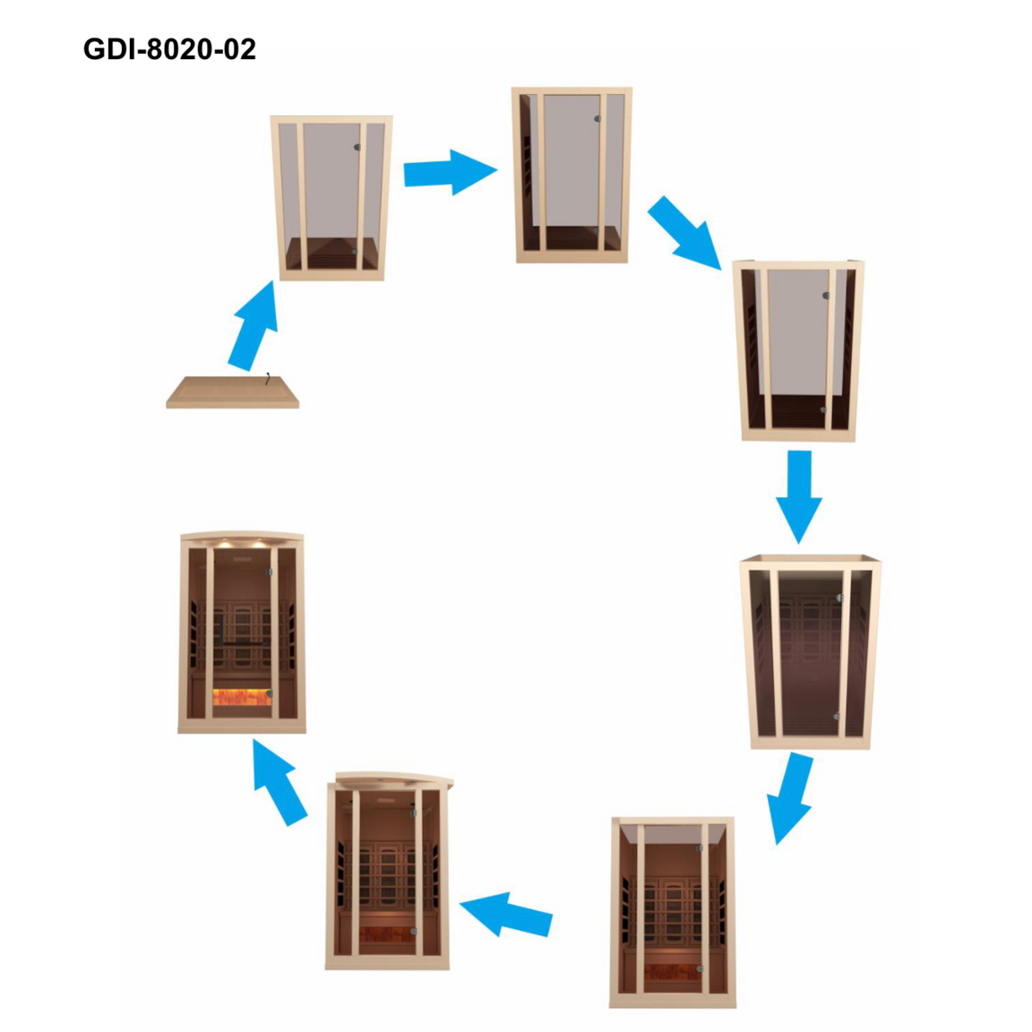 Golden Designs Sauna Golden Designs 2-Person 2025 Reserve Edition GDI-8020-03 Full Spectrum with Himalayan Salt Bar