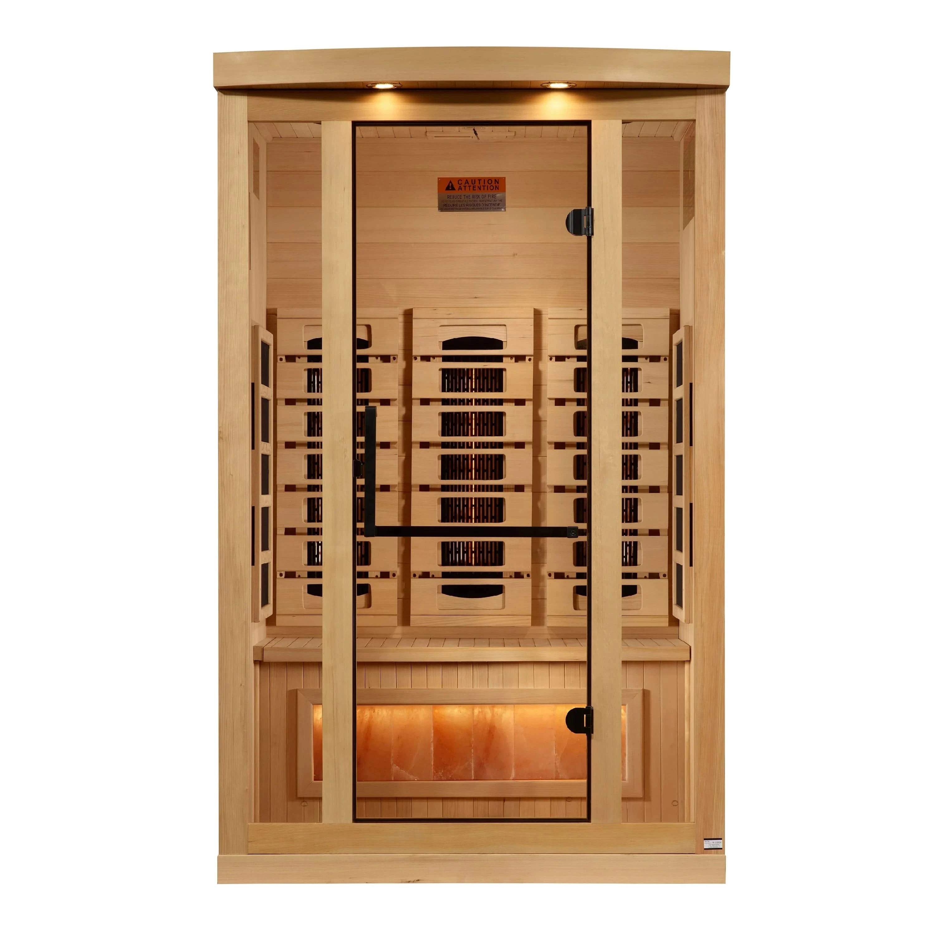 Golden Designs Sauna Golden Designs 2-Person 2025 Reserve Edition GDI-8020-03 Full Spectrum with Himalayan Salt Bar