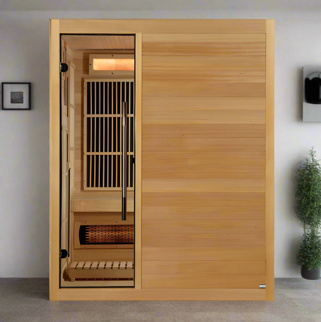 Golden Designs Sauna Golden Designs 2025 Soria GDI-8330-01 3 Person Hybrid Indoor Sauna.