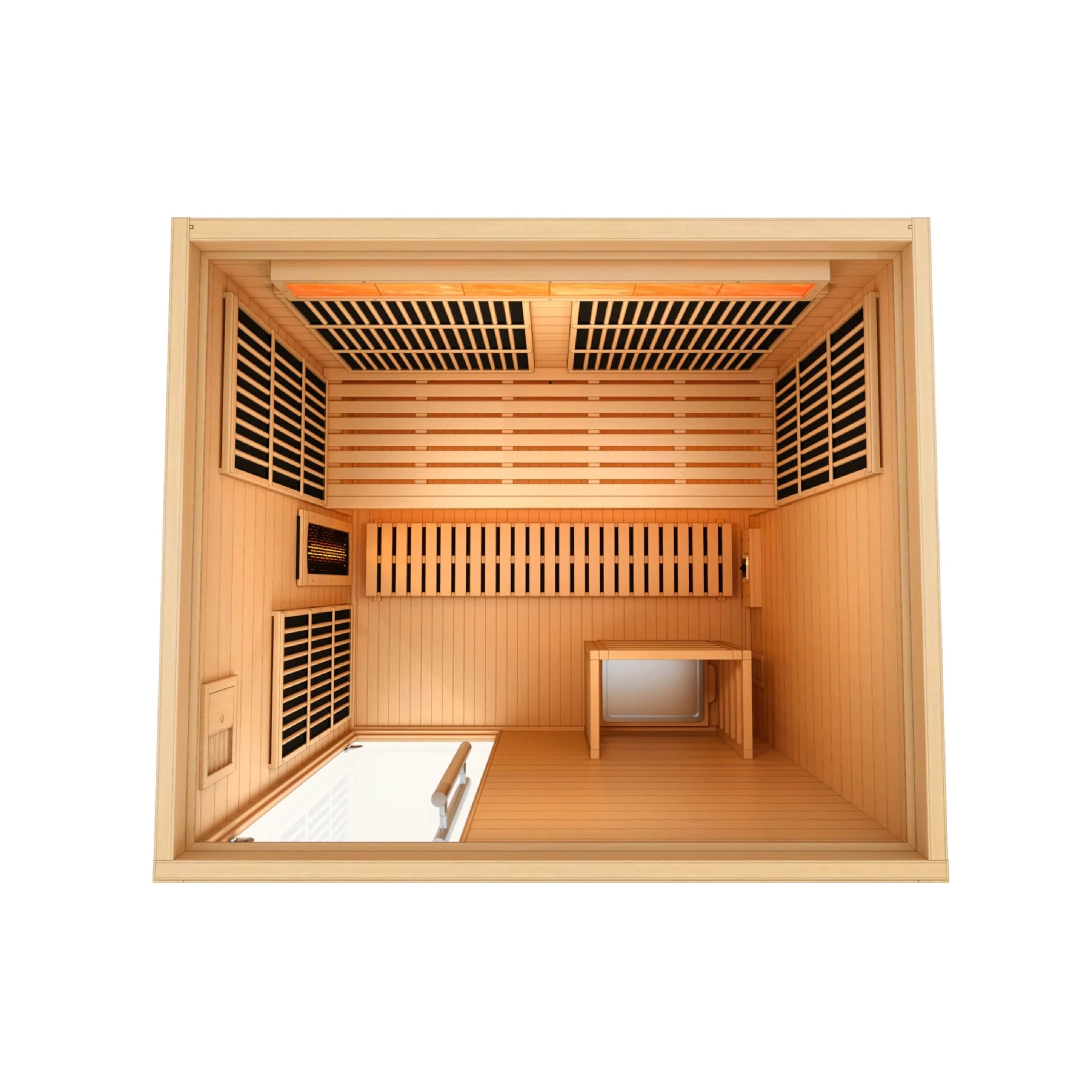 Golden Designs Sauna Golden Designs 2025 Soria GDI-8330-01 3 Person Hybrid Indoor Sauna.