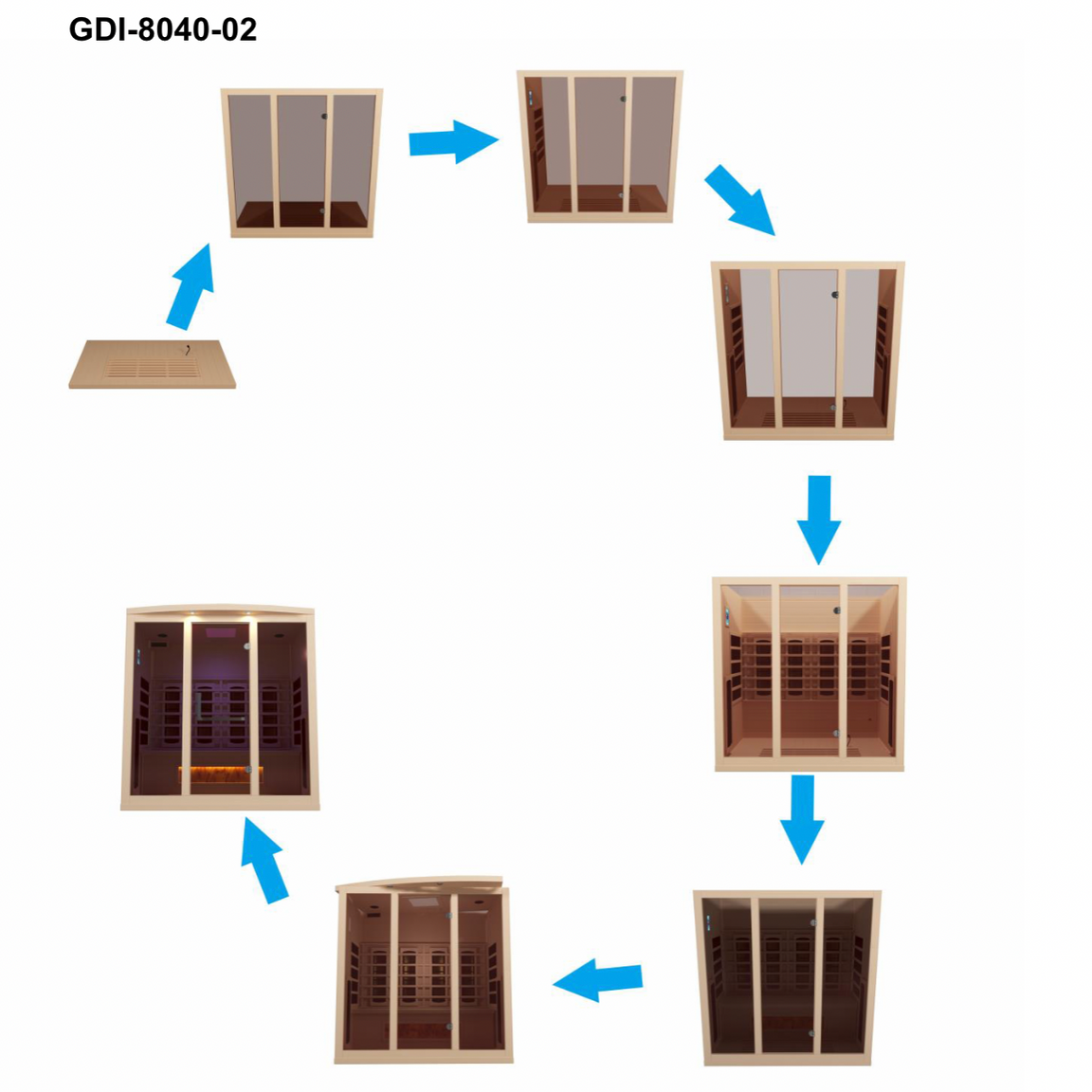 Golden Designs Sauna Golden Designs 4-Person 2025 Reserve Edition GDI-8040-03 Full Spectrum with Himalayan Salt Bar