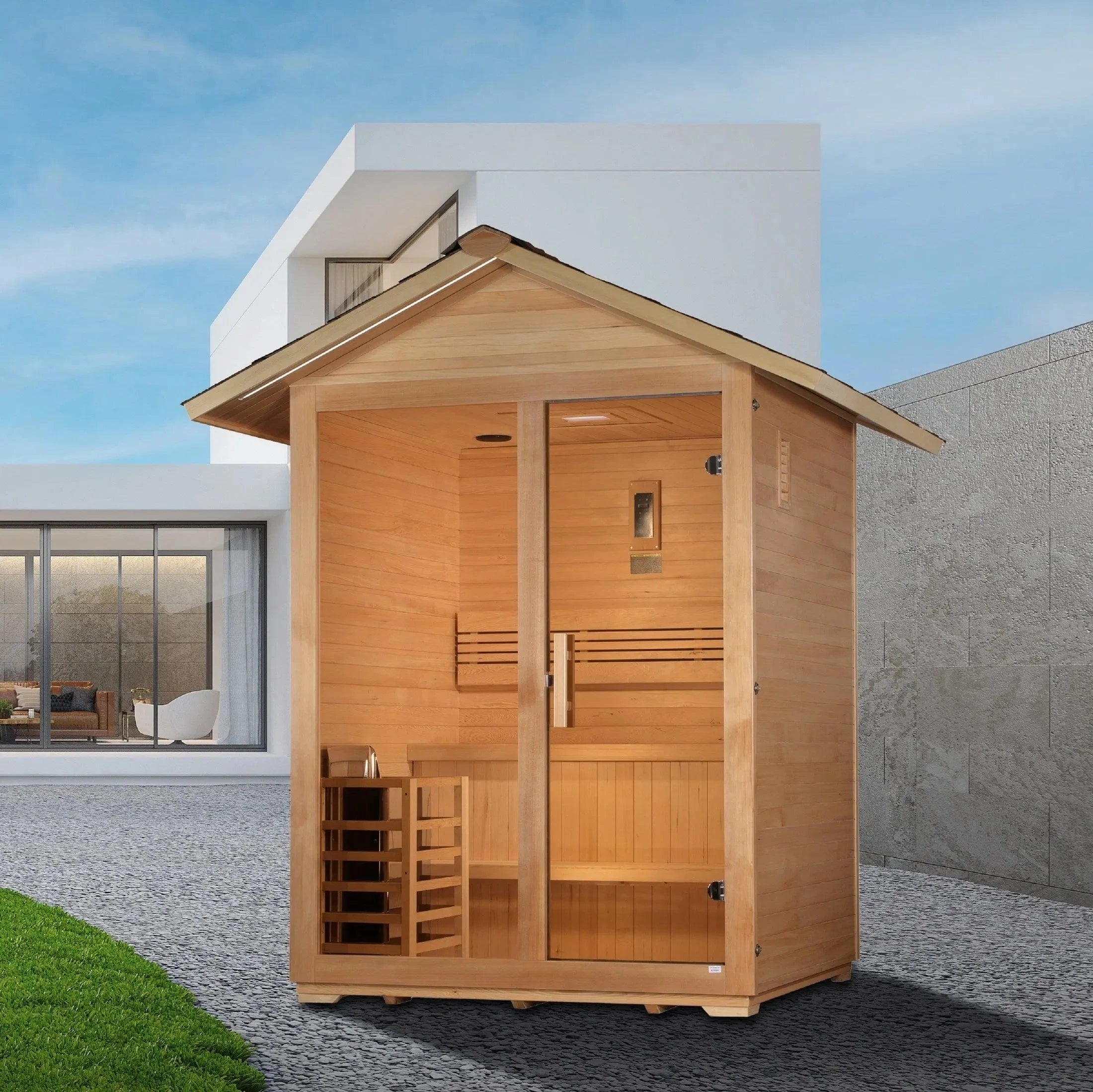 Golden Designs Sauna Golden Designs "Arlberg" 3 Person Traditional Outdoor Sauna GDI-8103-01