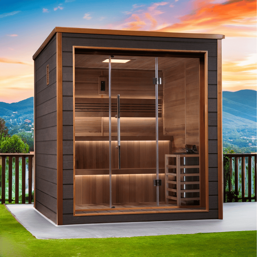 Golden Designs Sauna Golden Designs Bergen 6 Person Outdoor Traditional Sauna GDI-8206-01