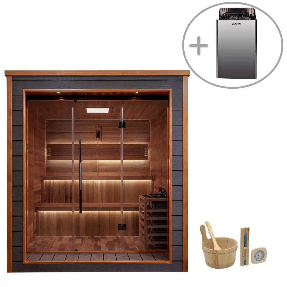 Golden Designs Sauna Golden Designs Bergen 6 Person Outdoor Traditional Sauna GDI-8206-01