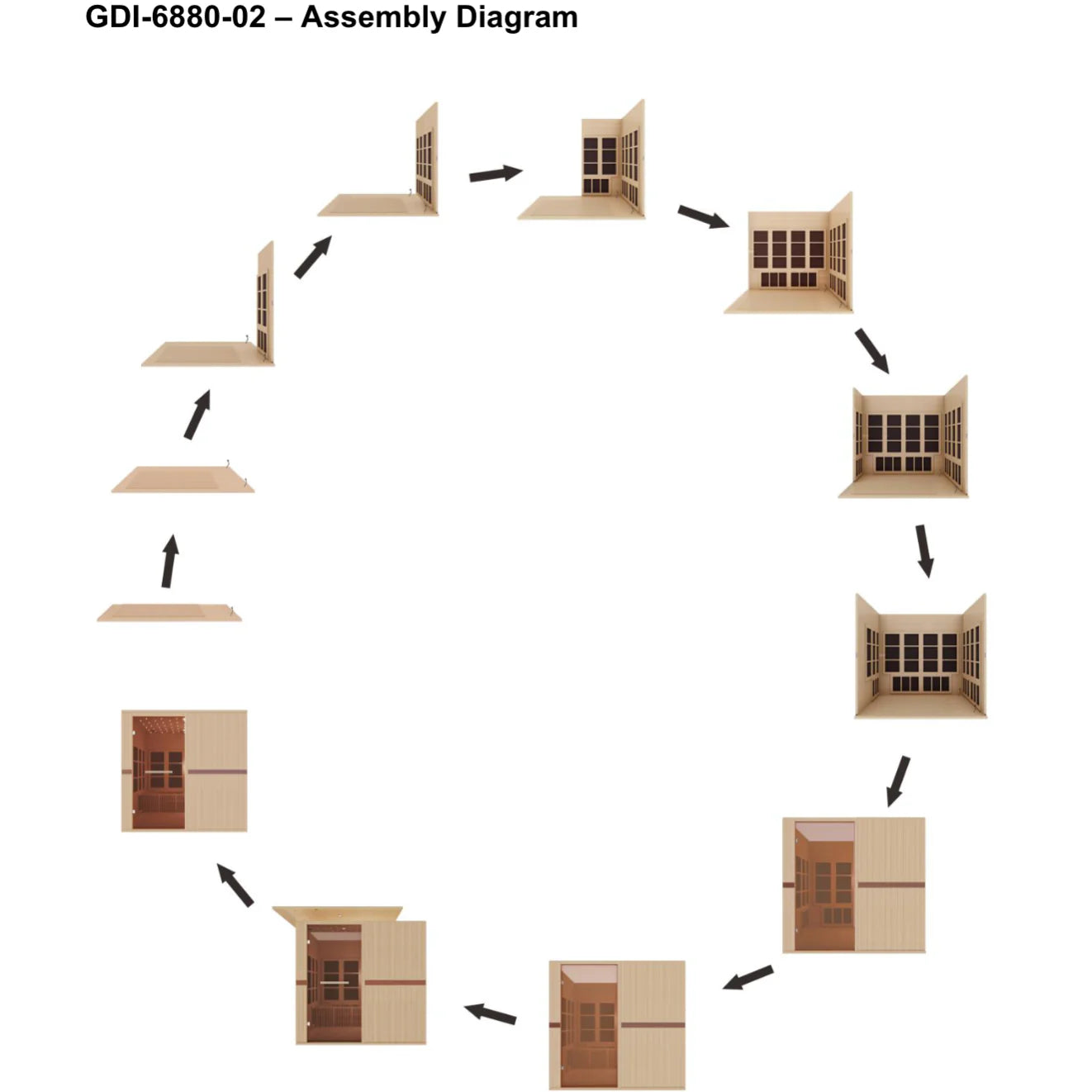 Golden Designs Sauna Golden Designs Catalonia 8-person Full Spectrum Near Zero EMF FAR Infrared ADA Sauna GDI-6880-02