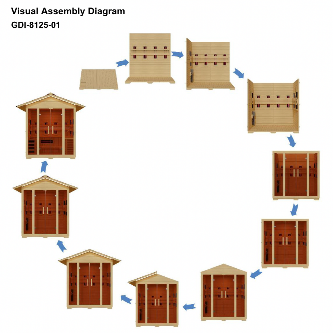 Golden Designs Sauna Golden Designs "Gargellen" 5 Person Hybrid Outdoor Sauna GDI-8125-01