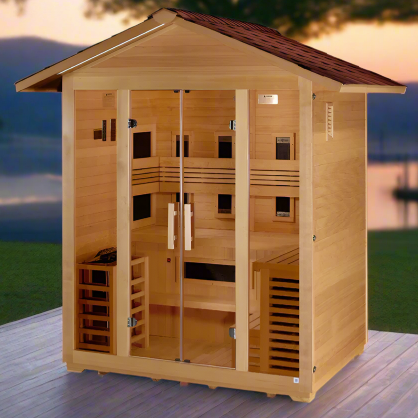 Golden Designs Sauna Golden Designs "Gargellen" 5 Person Hybrid Outdoor Sauna GDI-8125-01