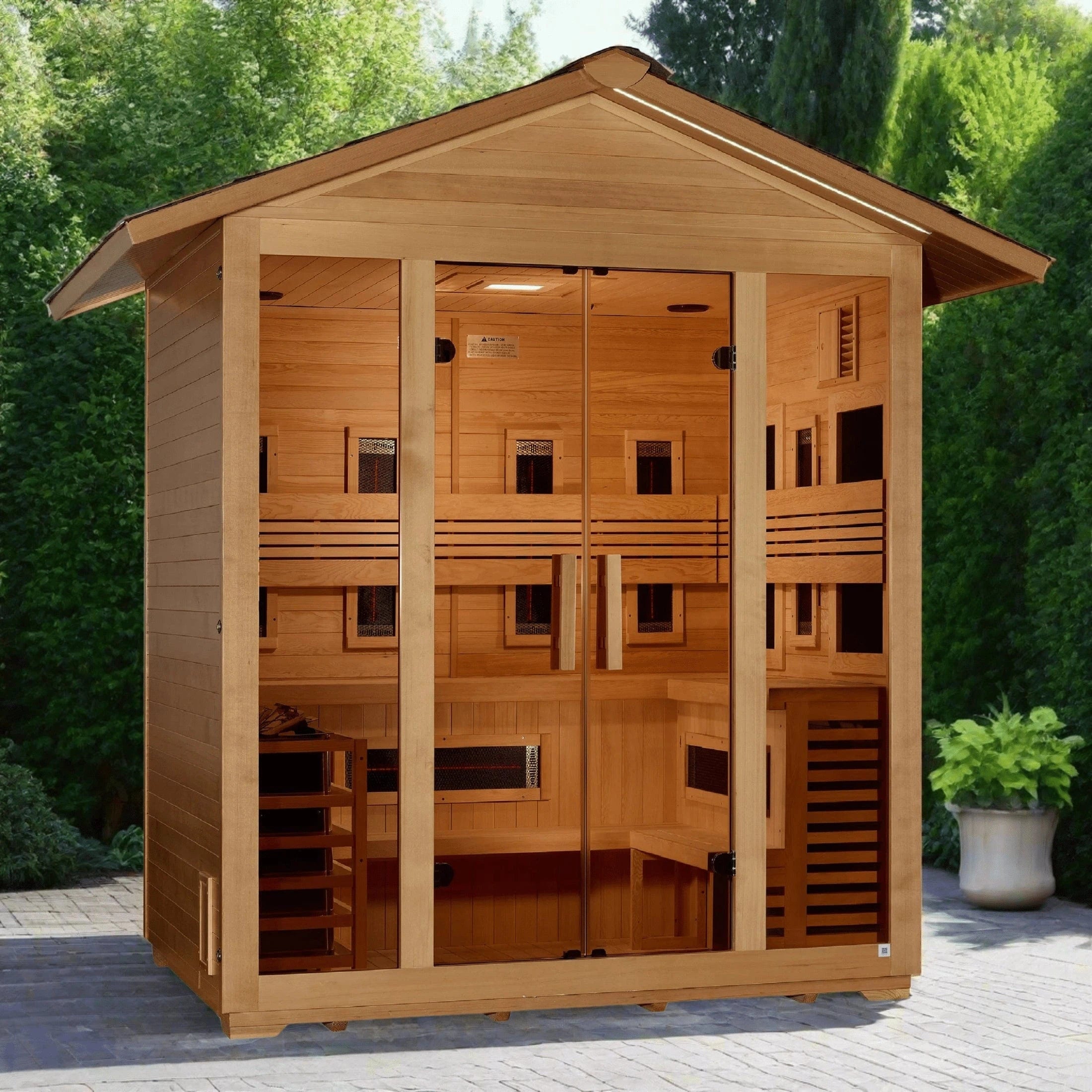 Golden Designs Sauna Golden Designs "Gargellen" 5 Person Hybrid Outdoor Sauna GDI-8125-01