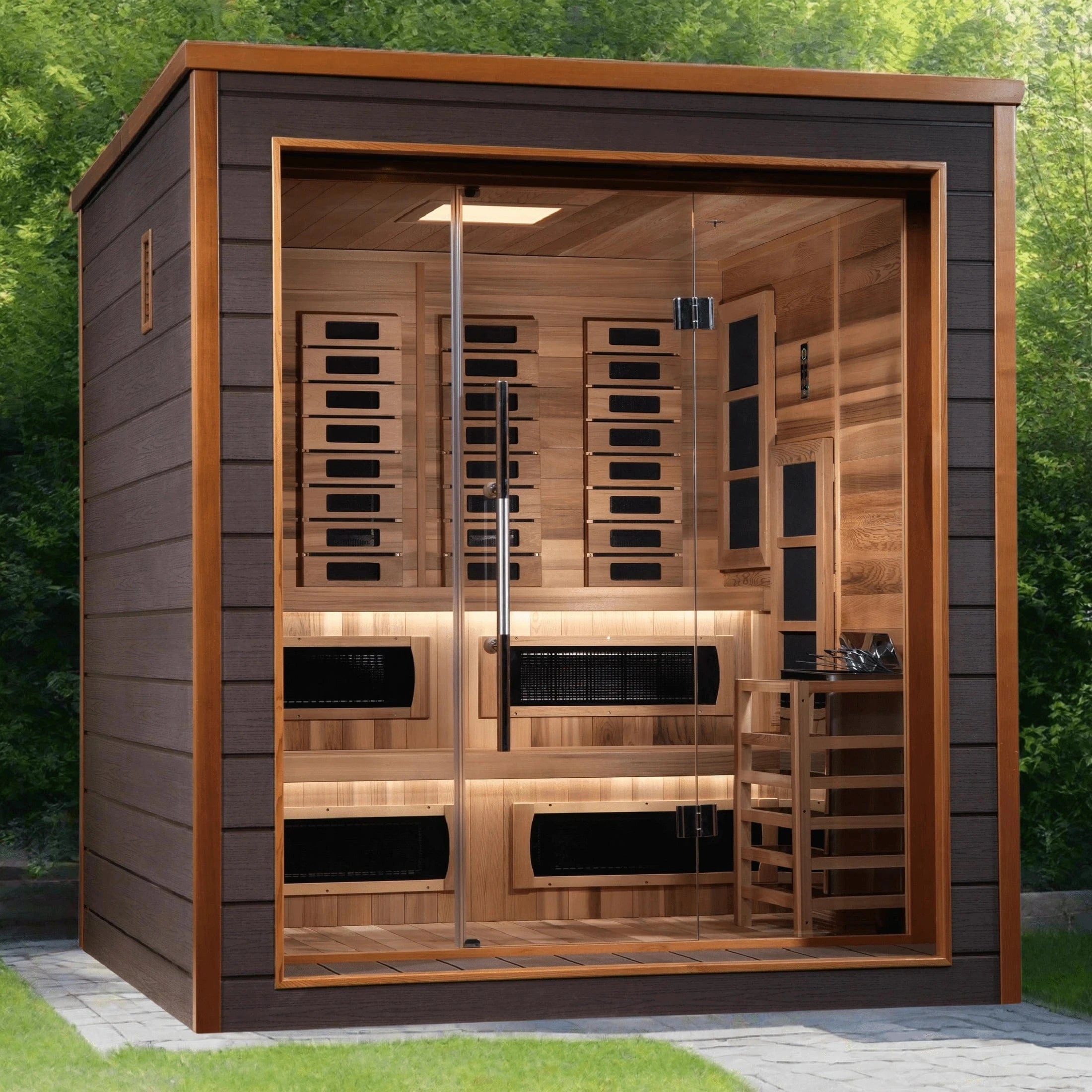 Golden Designs Sauna Golden Designs Karlstad 6 Person Hybrid Outdoor Sauna GDI-8226-01