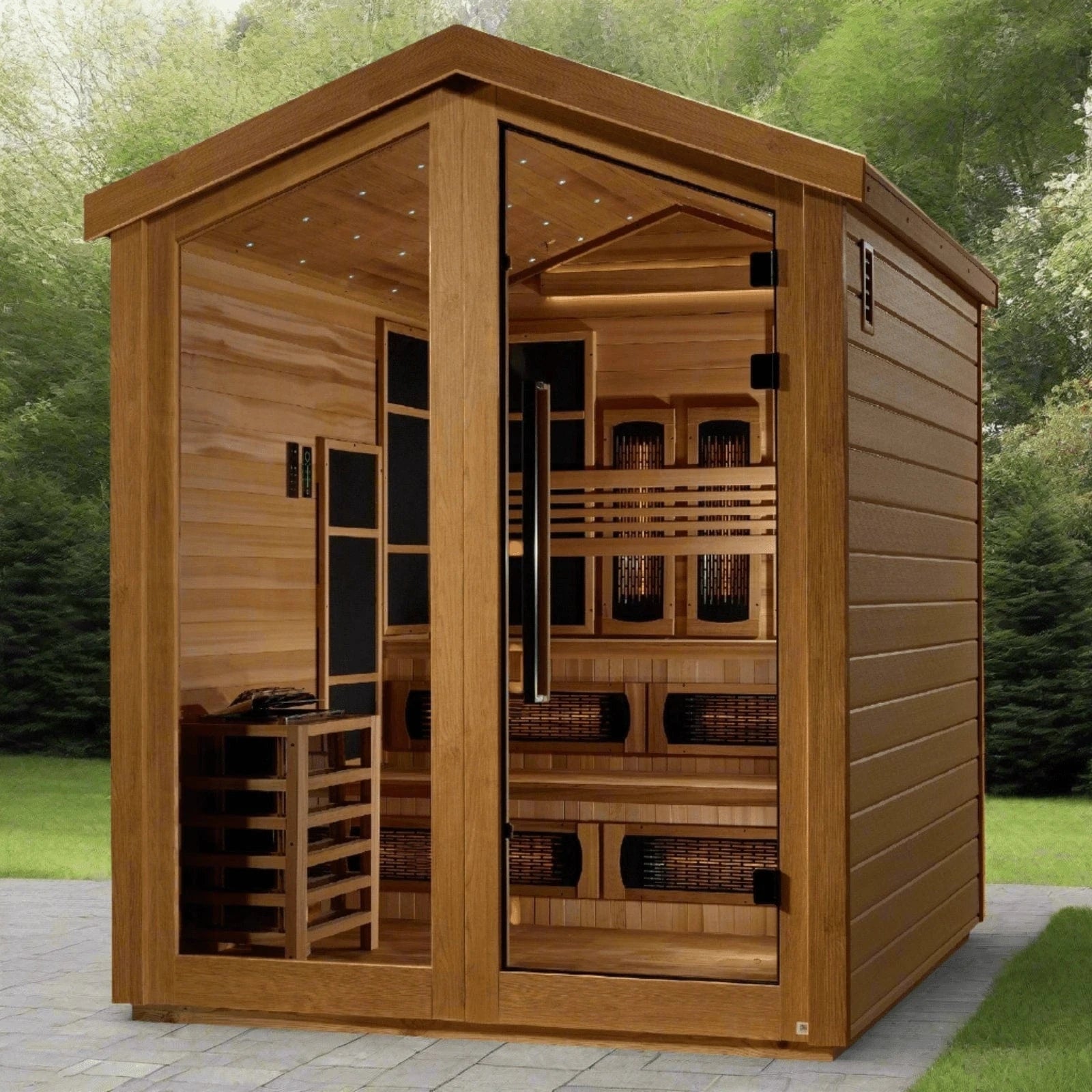 Golden Designs Sauna Golden Designs Kaskinen 6 Person Hybrid Outdoor Sauna GDI-8526-01