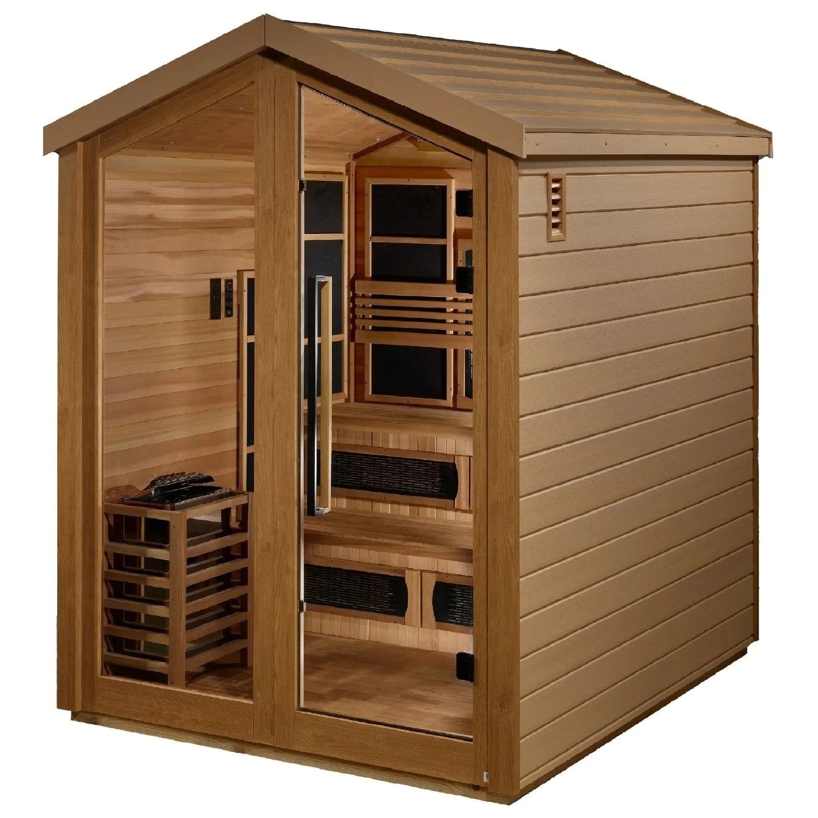 Golden Designs Sauna Golden Designs Kaskinen 6 Person Hybrid Outdoor Sauna GDI-8526-01