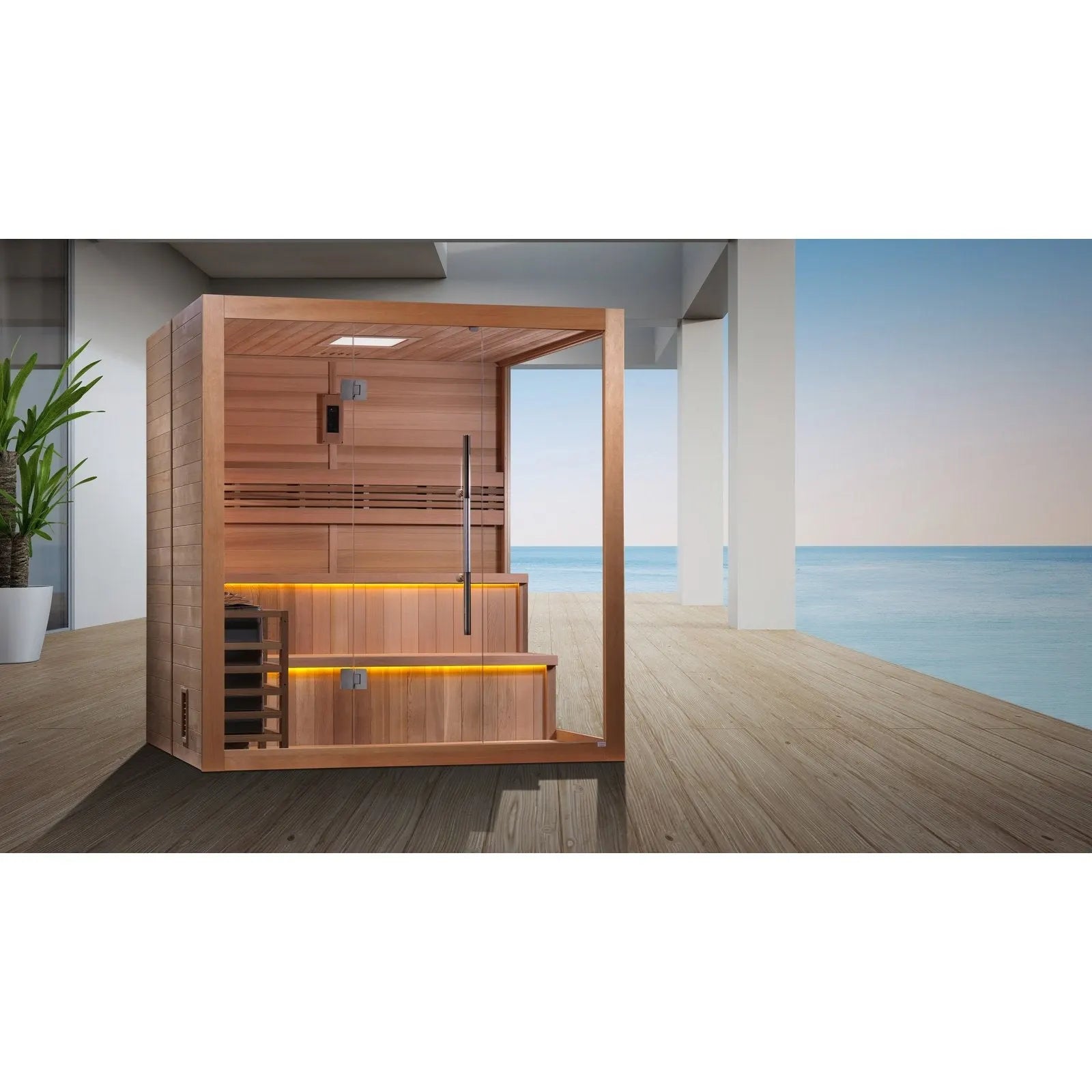 Golden Designs Sauna Golden Designs "Kuusamo Edition" 6 Person Indoor Traditional Sauna GDI-7206-01