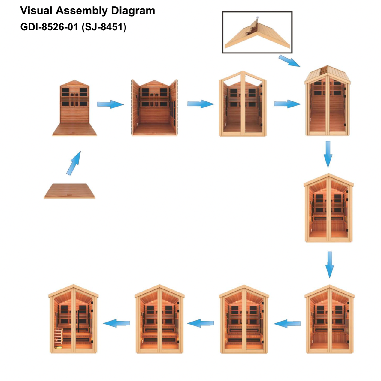 Golden Designs Sauna Golden Designs Loviisa 3 Person Hybrid Outdoor Sauna GDI-8523-01