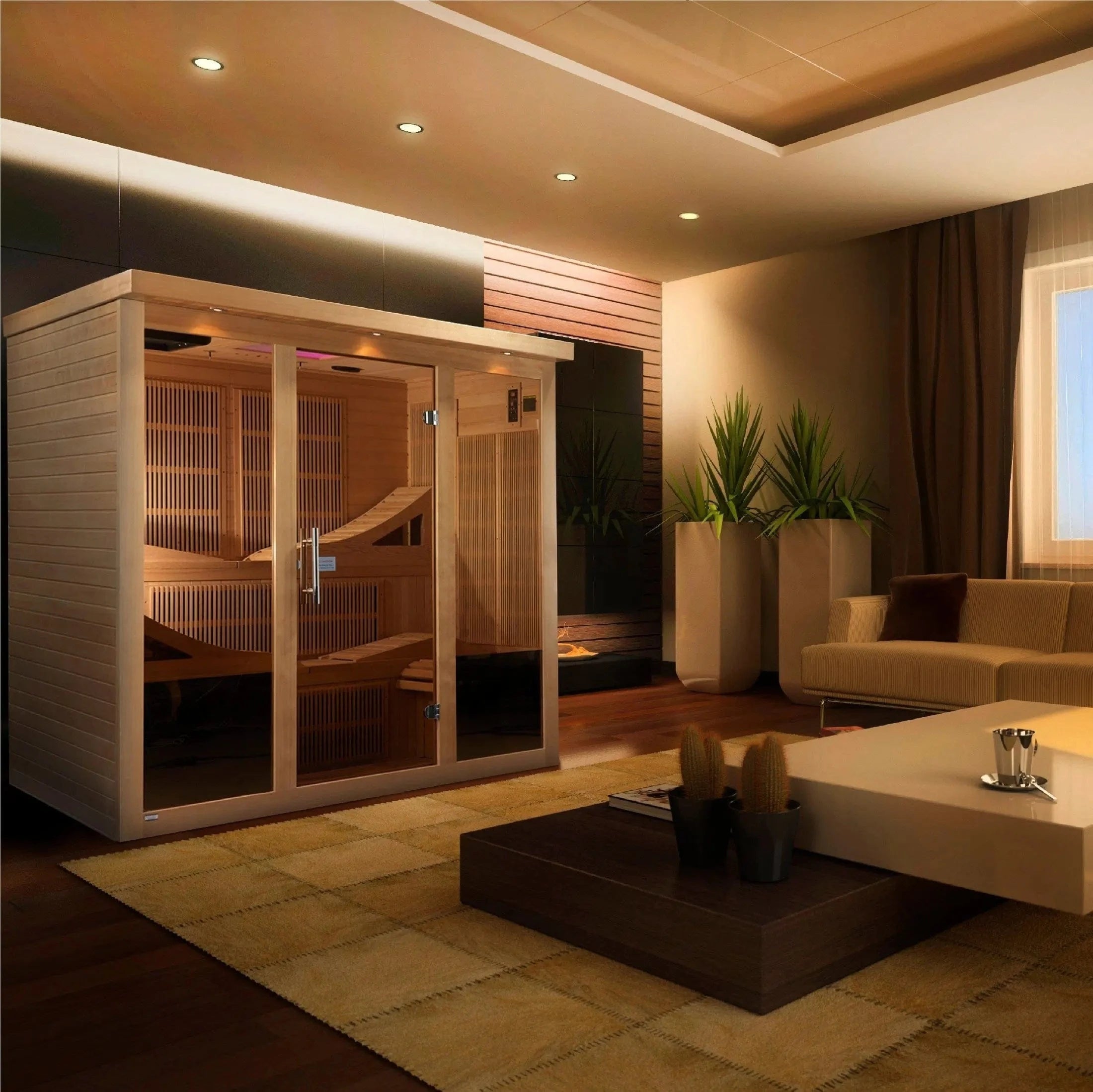 Golden Designs Sauna Golden Designs "Monaco" 6-person PureTech™ Near Zero EMF FAR Infrared Sauna