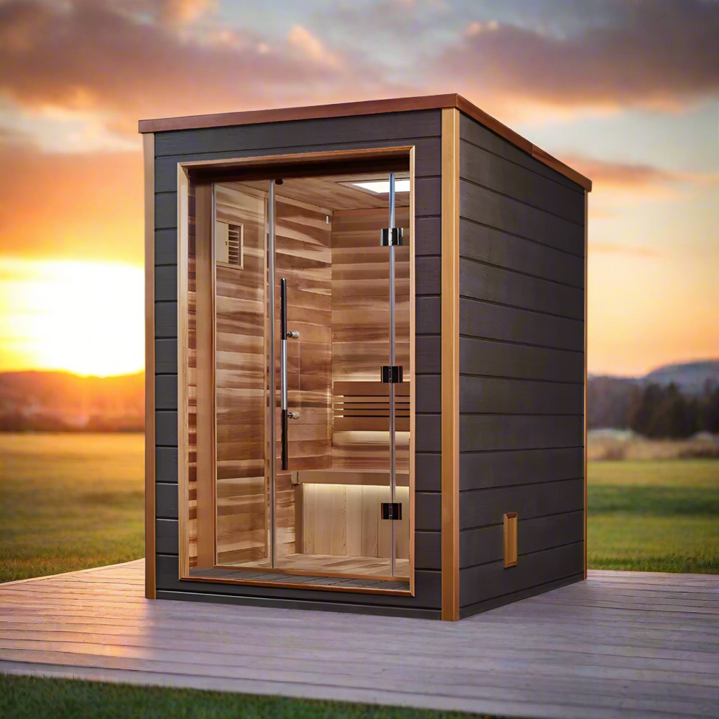 Golden Designs Sauna Golden Designs Narvik 2 Person Outdoor Traditional Sauna GDI-8202-01