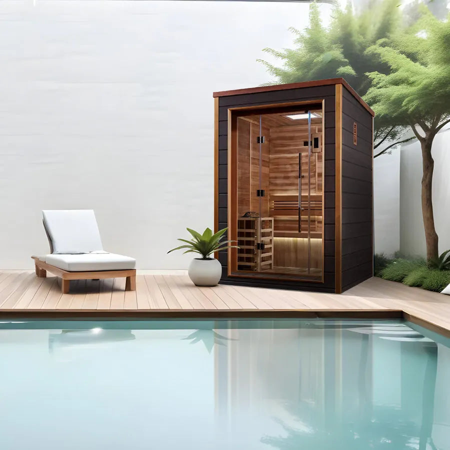 Golden Designs Sauna Golden Designs Narvik 2 Person Outdoor Traditional Sauna GDI-8202-01