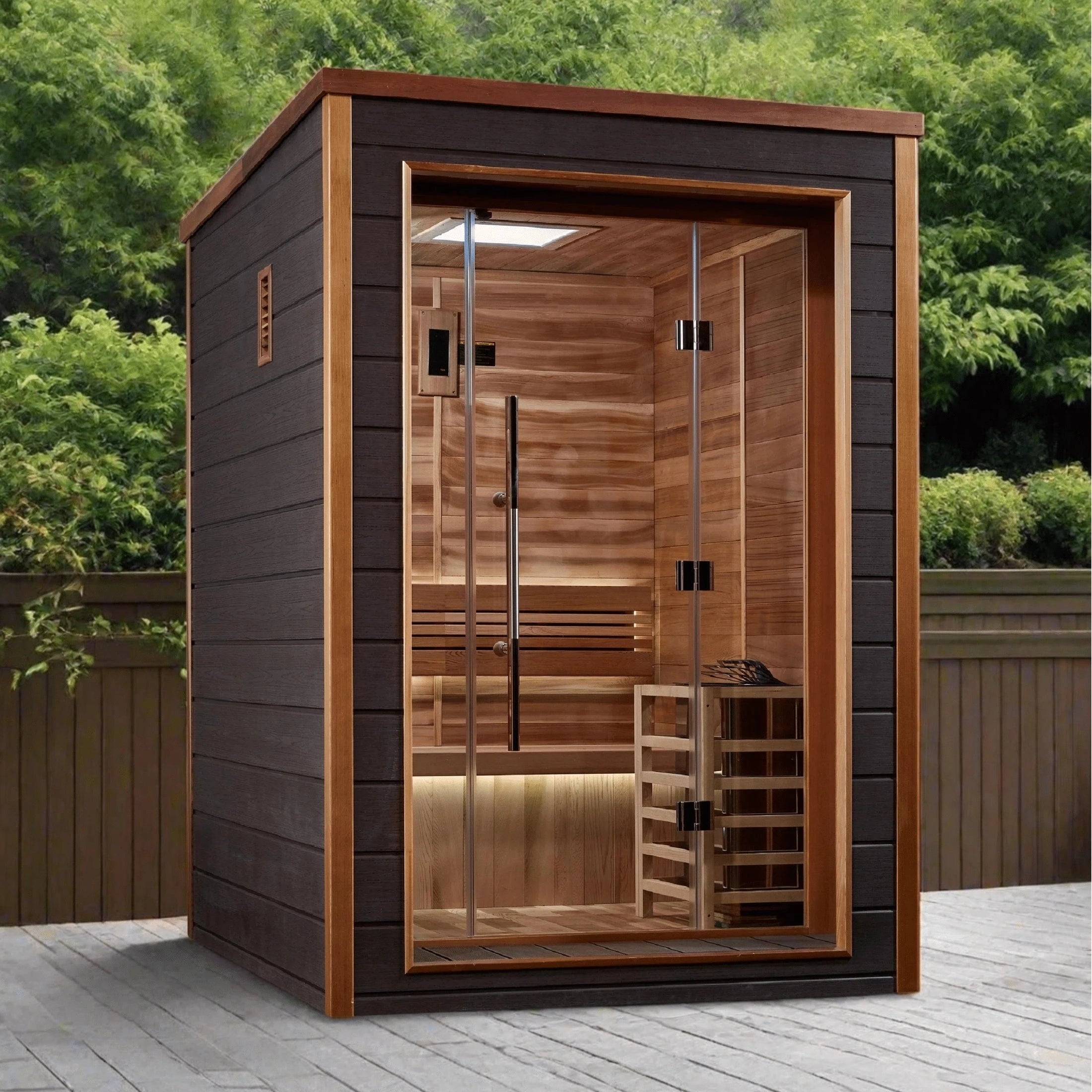 Golden Designs Sauna Golden Designs Narvik 2 Person Outdoor Traditional Sauna GDI-8202-01