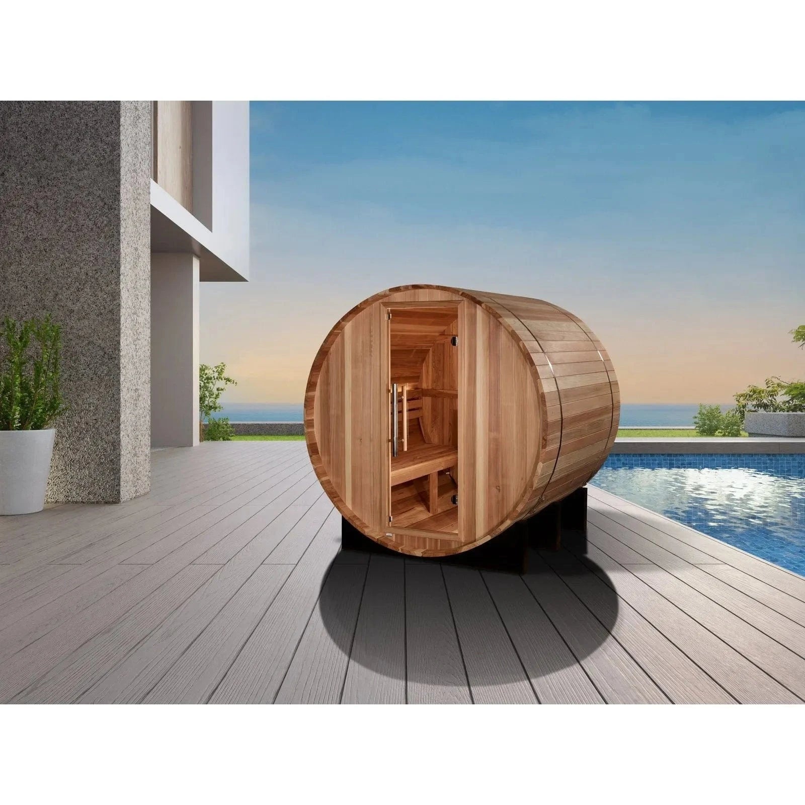 Golden Designs Sauna Golden Designs "St. Moritz" 2 Person Barrel Traditional Sauna  GDI-B002-01