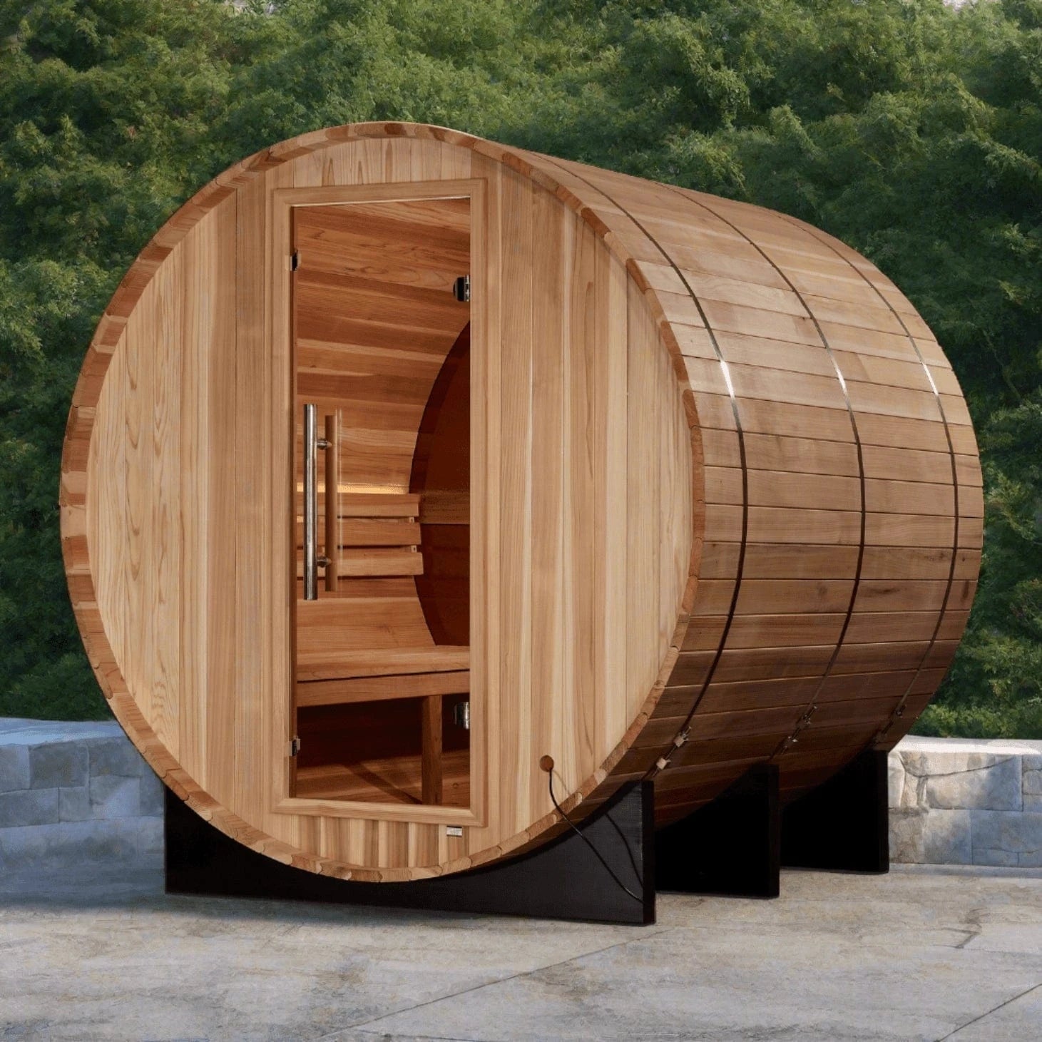 Golden Designs Sauna Golden Designs "Zurich" 4 Person Barrel Traditional Sauna GDI-B024-01