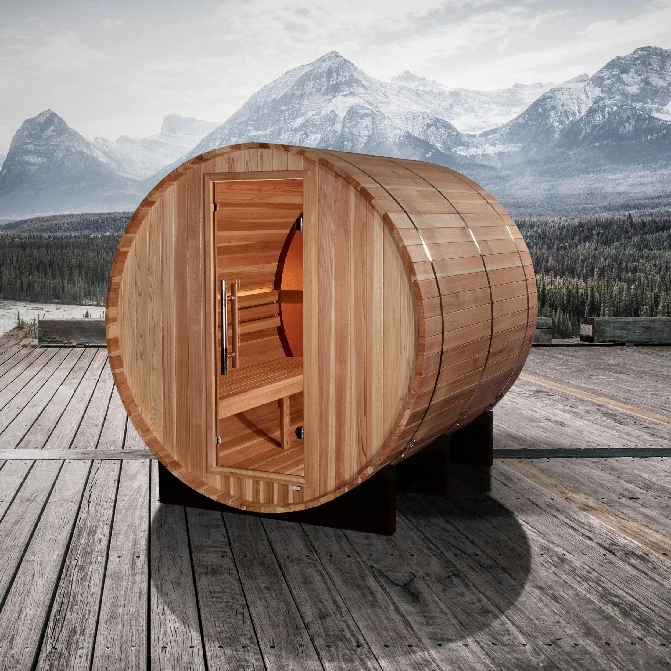 Golden Designs Sauna Golden Designs "Zurich" 4 Person Barrel Traditional Sauna GDI-B024-01
