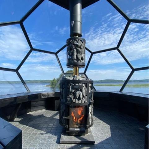Harvia Harvia Sauna Wood Stove Chimney Kit, 1500mm, Black Steel WHP1500M