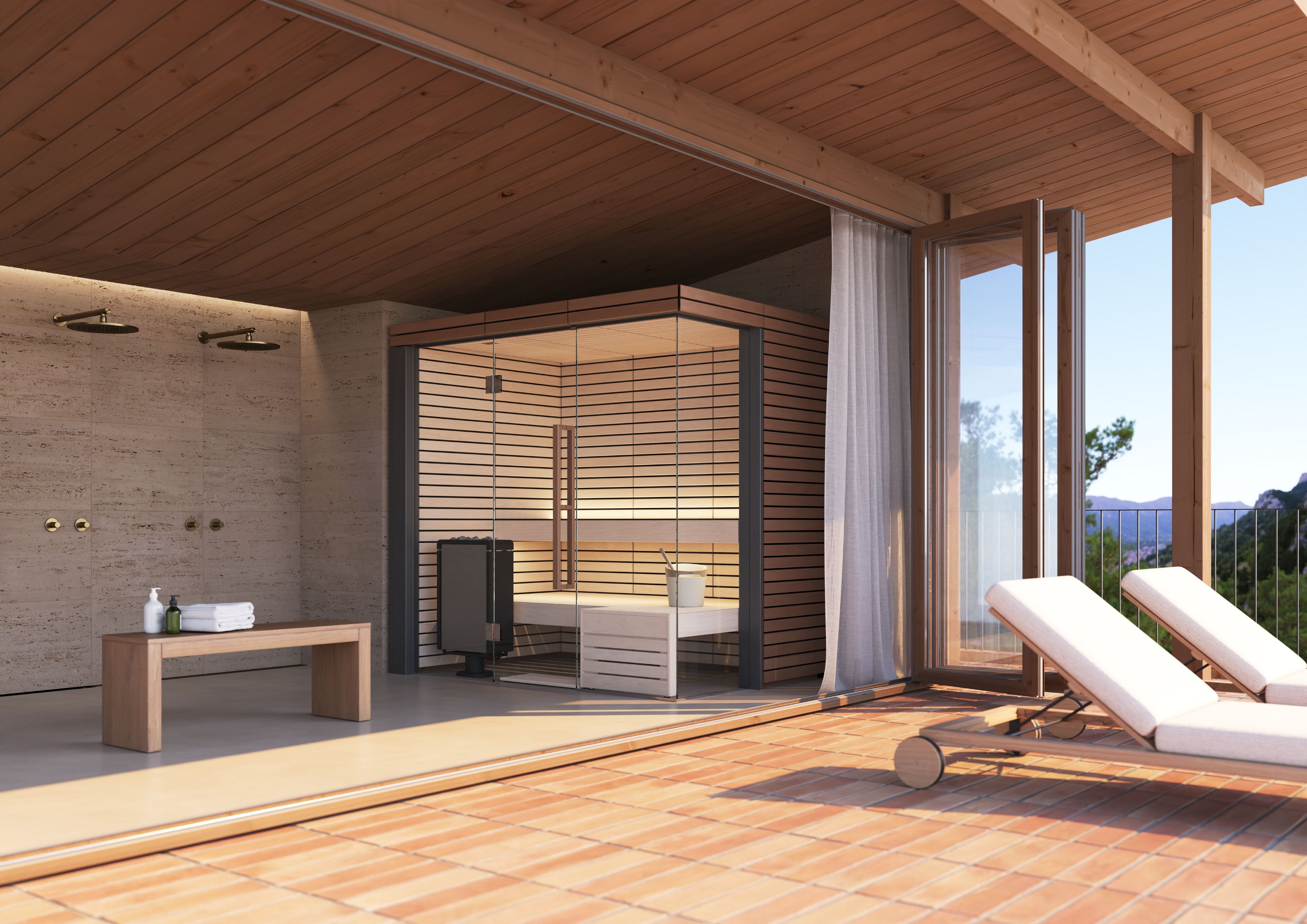 Harvia Sauna Harvia Lindea View Indoor Cabin Sauna Kit