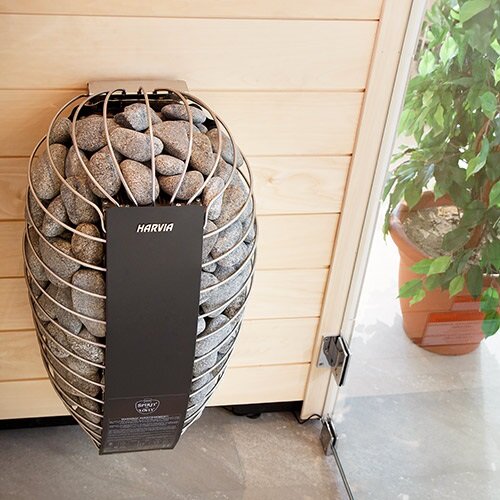 Harvia Sauna Heater 240V/1PH (Home use) Harvia Spirit SP90E Spirit Series 9kW Sauna Heater, Black