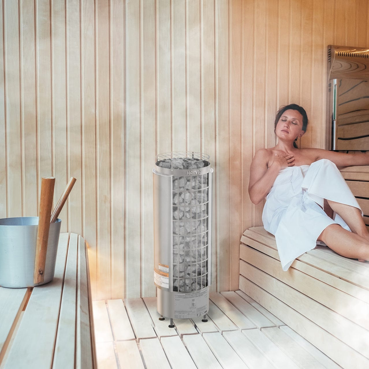 Harvia Sauna Heater Harvia Cilindro PC60 6 kW Electric Sauna Heater w/ Built-In Controls