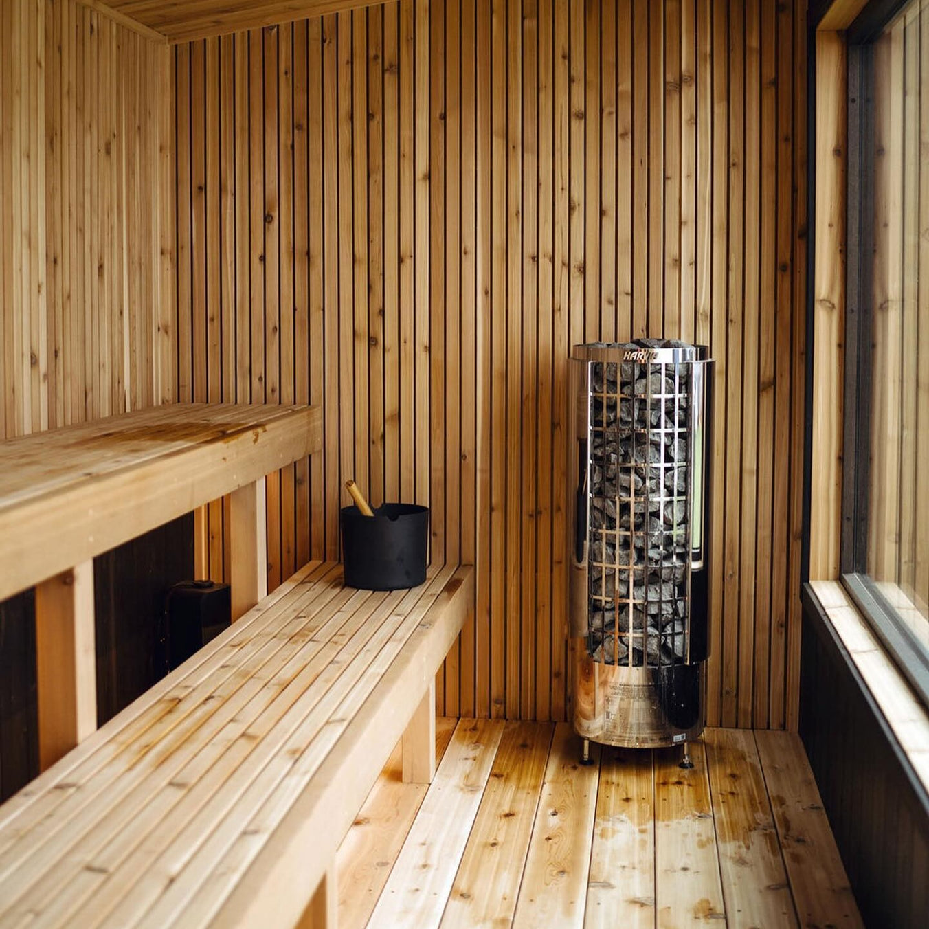 Harvia Cilindro PC90 9kW Sauna Heater Package - Premium Saunas