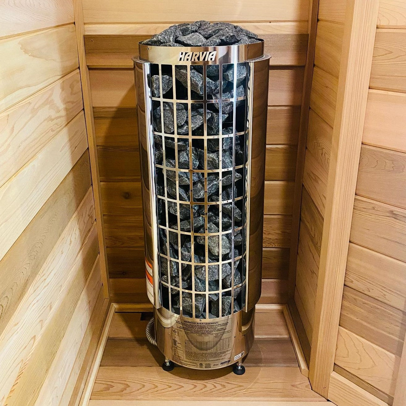 Harvia Cilindro PC90E 9kW Sauna Heater Package - Premium Saunas