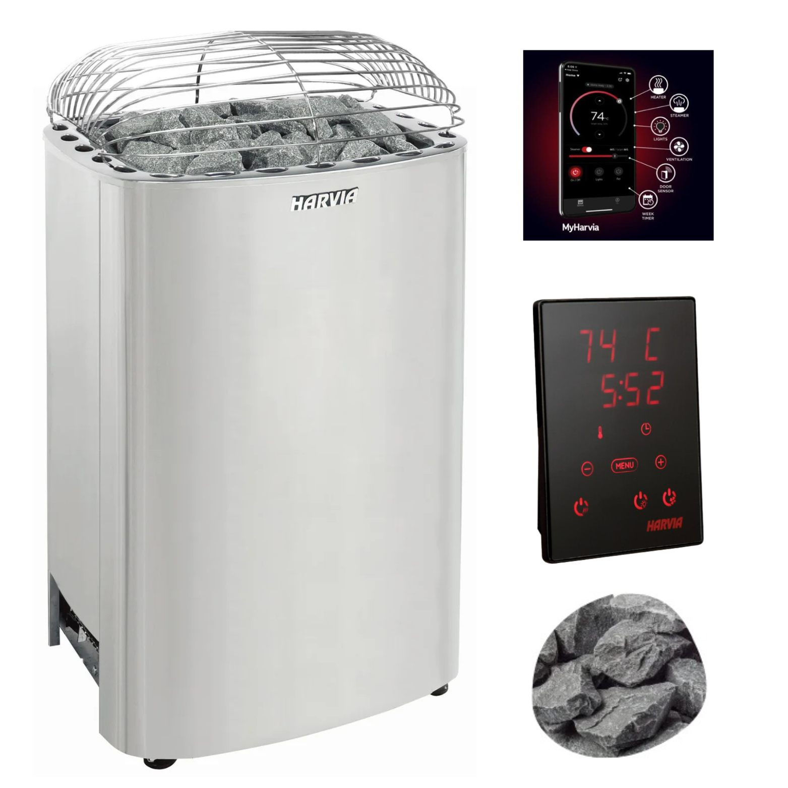 Harvia Sauna Heater Harvia Club K10G Electric Sauna Heater Package