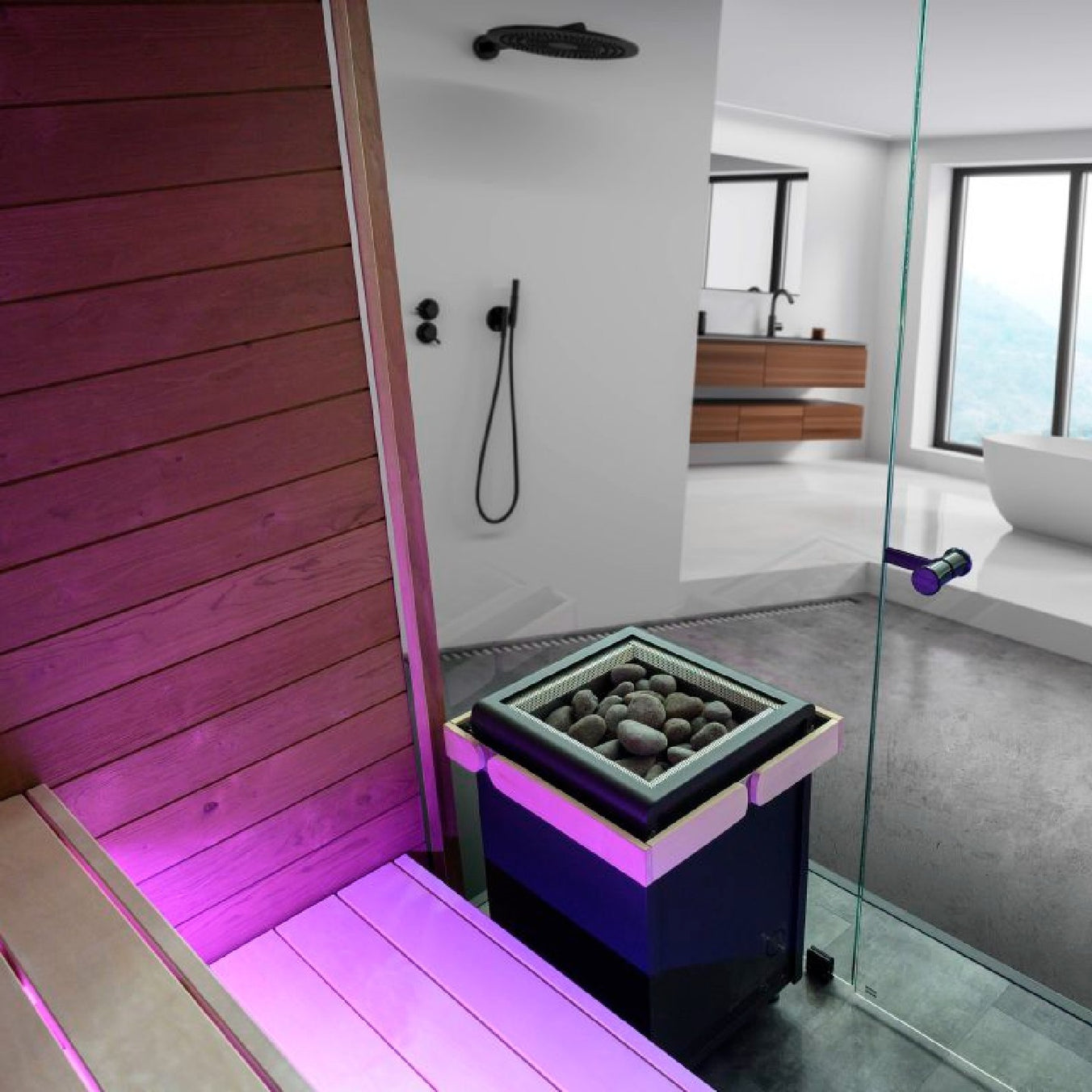 Harvia Virta HL80E Electric Sauna Heater Package