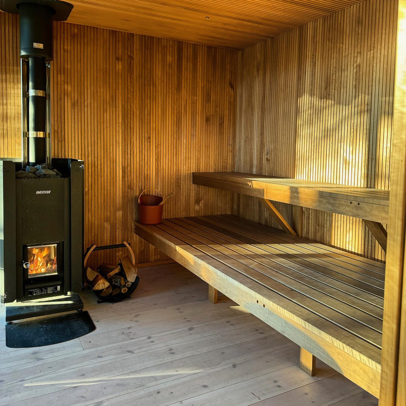 Harvia Linear 28 WK280C Wood-Burning Sauna Stove