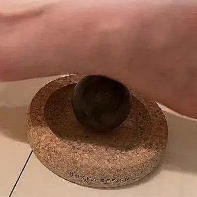 Hukka Hukka Mini SoleJoy Sauna Massage Stone with Natural Cork Base, Sphere